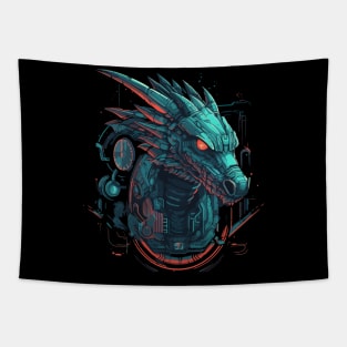 cyberpunk dragon Tapestry