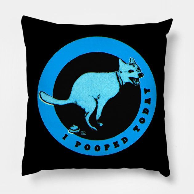 I Pooped Today Funny Dog Poo Pillow by ROLLIE MC SCROLLIE