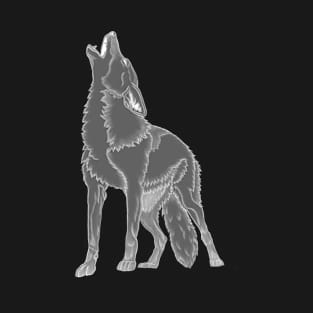 White Howling Wolf T-Shirt