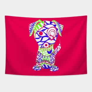 cute kawaii mexican xolo dog ecopop art Tapestry