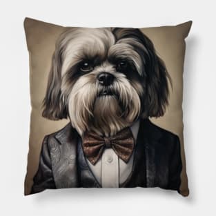 Shih Tzu Dog in Suit Pillow