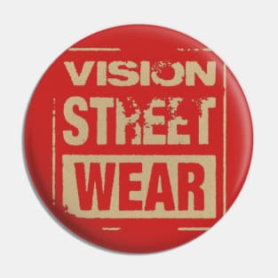 Vision Street Wear Skateboarding Disstresed 1980s Original Aesthetic Tribute 〶 Pin