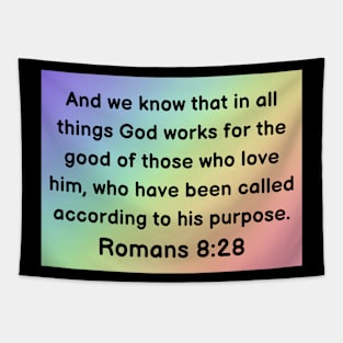 Bible Verse Romans 8:28 Tapestry