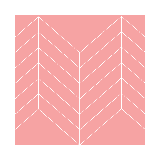 Lines Pattern Salmon Pink Geometric Design by Kirovair