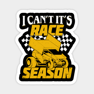 Dirt Track Racing Winged Sprint Car Driver Gift Magnet