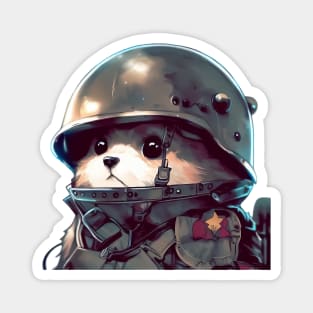 Funny soldier cat Magnet