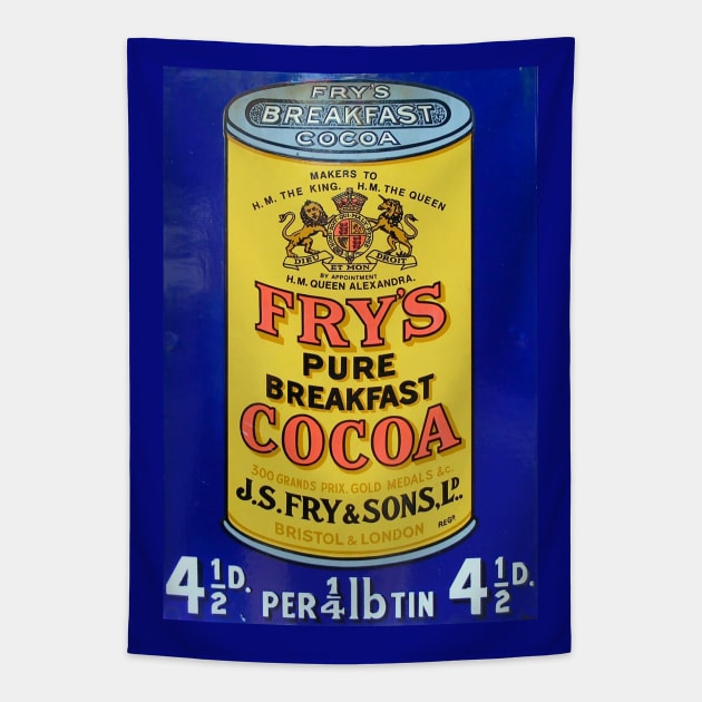 Fry's Pure Breakfast Cocoa Ad Tapestry by WAITE-SMITH VINTAGE ART