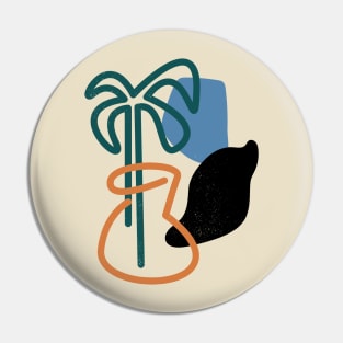 Abstract Palm Tree Pin