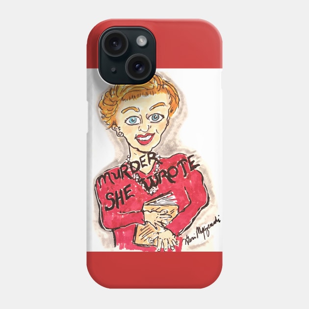 Murder, She Wrote Angela Lansbury Phone Case by TheArtQueenOfMichigan 