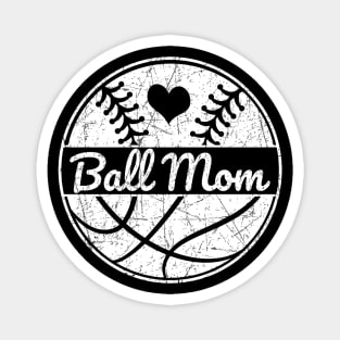 Ball Mom Baseball Basketball Love Softball Mom Magnet