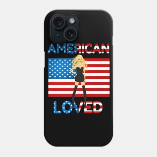 4th of July American Loved Flag Girl Phone Case