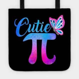 Cute & Funny Cutie Pi Math Pie Butterfly Math Pun Tote