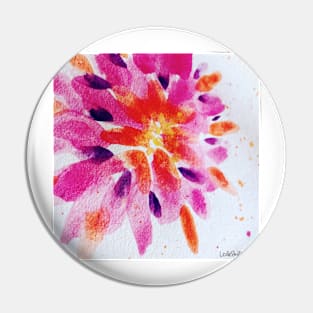 Watercolor Flower Burst Pin