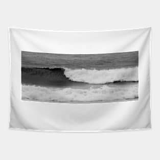 Surf wave in monochrome panorama Tapestry