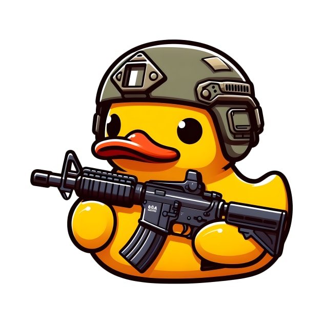 tactical Rubber Duck by Rawlifegraphic