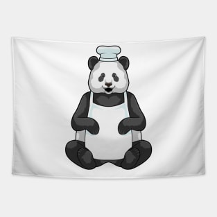 Panda as Chef with Cooking hat Tapestry