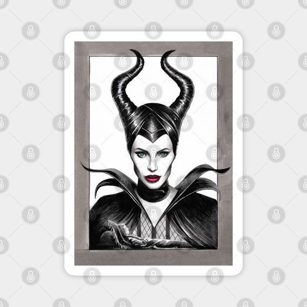 Maleficent - Inktober 2020 Magnet by Jomeeo