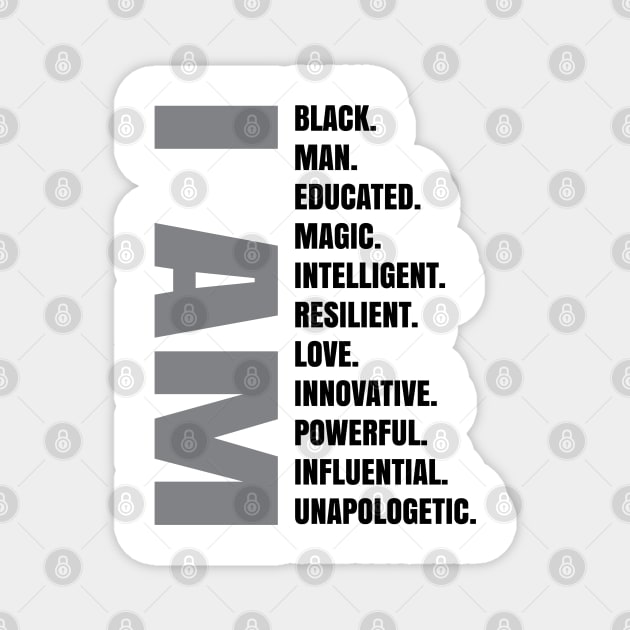 I Am | Black Man Magnet by UrbanLifeApparel