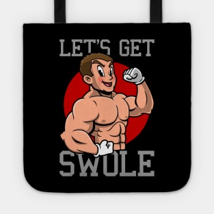 Let's Get Swole Funny Gym Workout Training Fitness Swole Cartoon Tote
