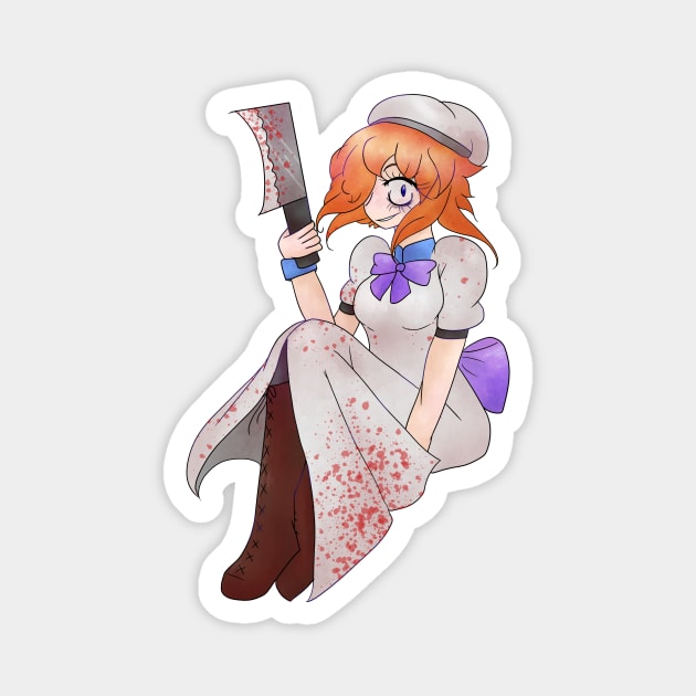 Higurashi When They Cry Rena Ryuugu Design Magnet by nhitori