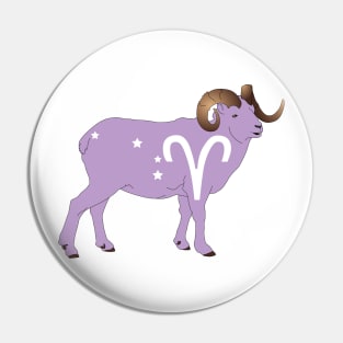 Aries (Light Purple) Pin