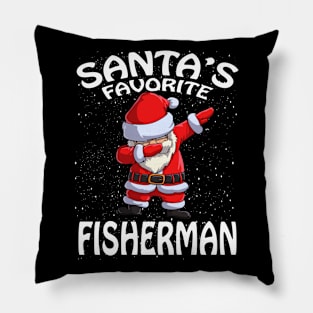 Santas Favorite Fisherman Christmas Pillow