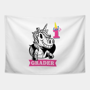 First Grade Cutie Unicorn Lover 1st Grader Gift Tapestry