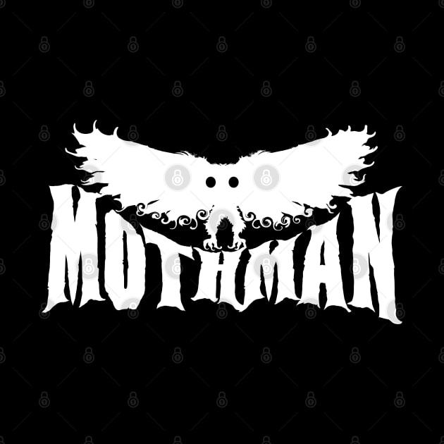 Mothman West Virginia Wing Humanoid Moth Retro Vintage White Albino by National Cryptid Society