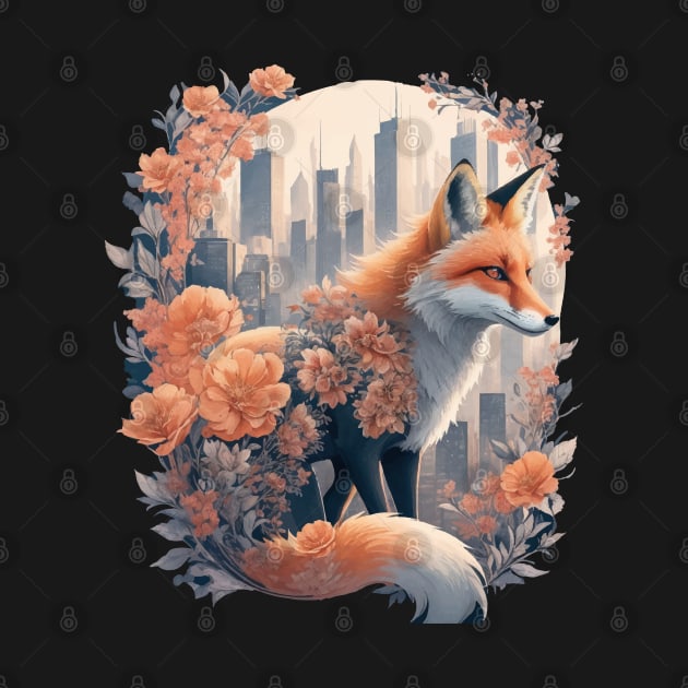 Fox with Flower by SARKAR3.0