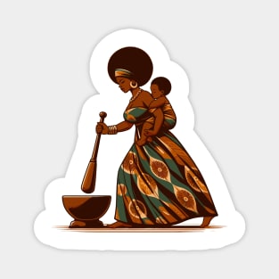 Afrocentric Mother And Baby Magnet