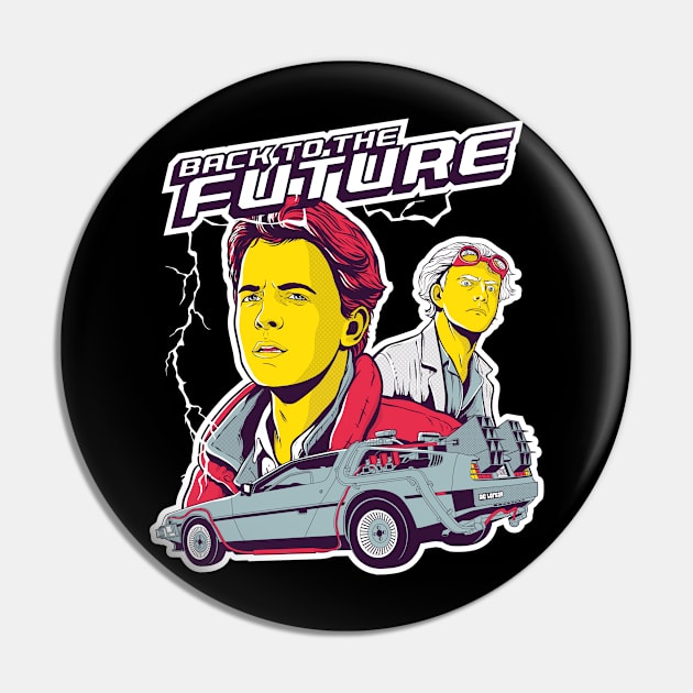 Marty and Doc Delorean Pin by EderSouza