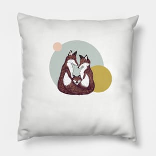 Fox Family Pillow