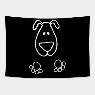 Dog Mom Slouchy Logo Funny Tapestry