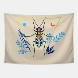 Tiger Beetle Art Tapestry