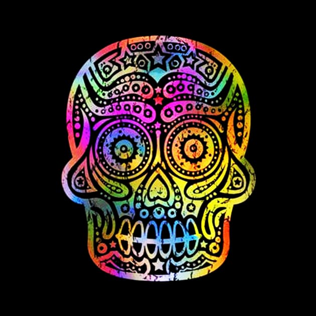 Hipster Halloween Day of the Dead Skull by nicolasleonard