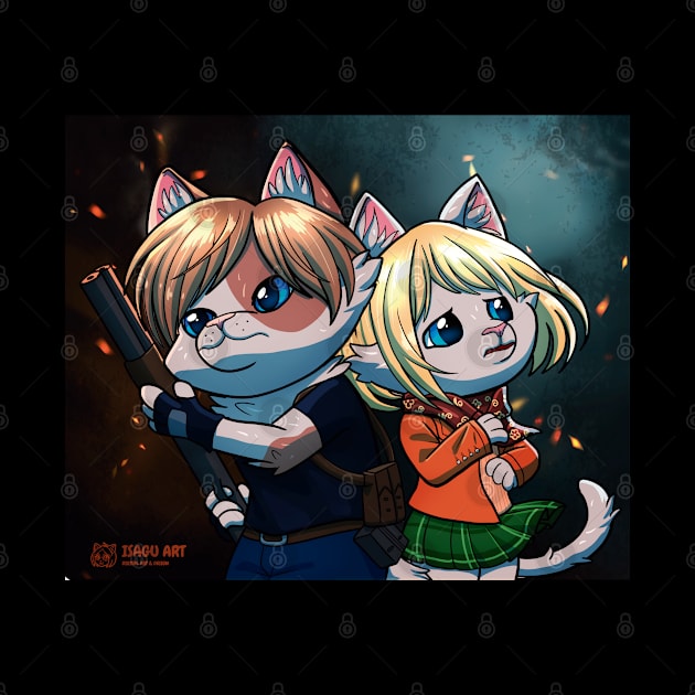 Evil cats - zombie killer cats by ISAGU ART STORE