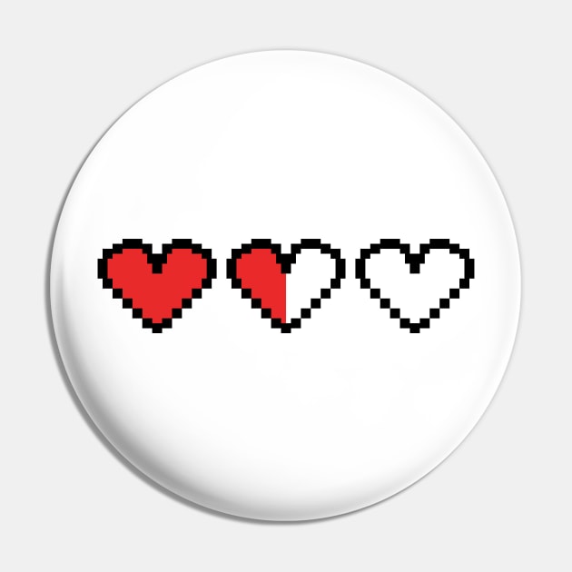 3 Pixel Heart Pin by EvgeniiV