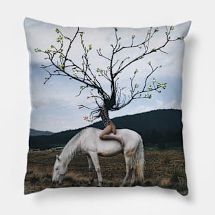 Tree Haired Girl Pillow