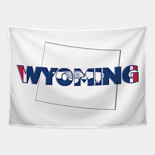Wyoming Colored State Letters Tapestry