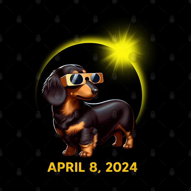 Dachshund Dog Solar Eclipse Glasses 2024 Doxie Lover by Emma Creation