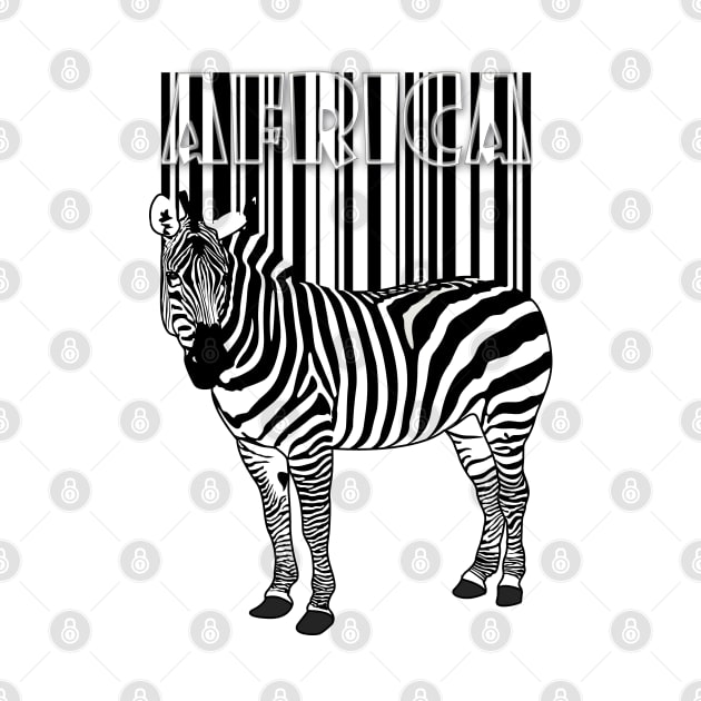 Zebra Barcode T-shirt by Just Kidding by Nadine May