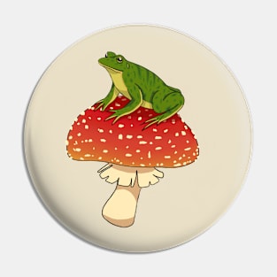 Frog on a shroom Pin