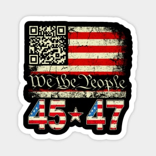 Funny QR President Trump 45_47 Magnet