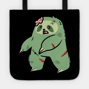 Cute Green Zombie Sloth Tote