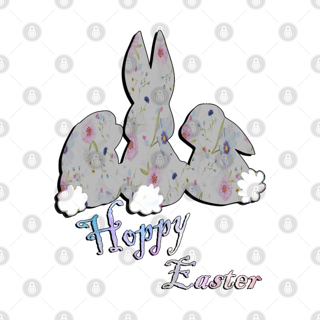 Happy Easter Bunnies & Funny Quote Hoppy Easter by tamdevo1