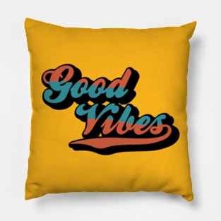 Good Vibes Retro Colors Pillow