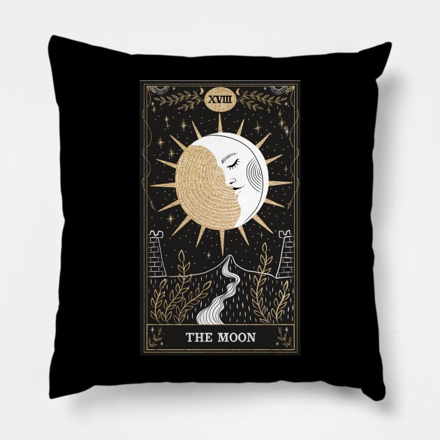 The Moon Tarot Card Pillow by moonlobster