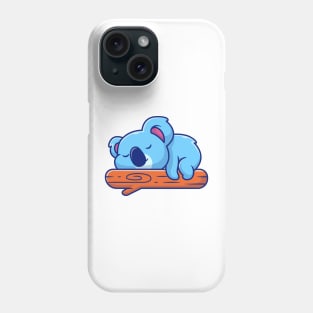 Cute Koala Sleeping On Tree Phone Case