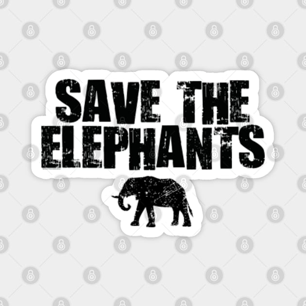 SAVE THE ELEPHANTS Magnet by ROBZILLA