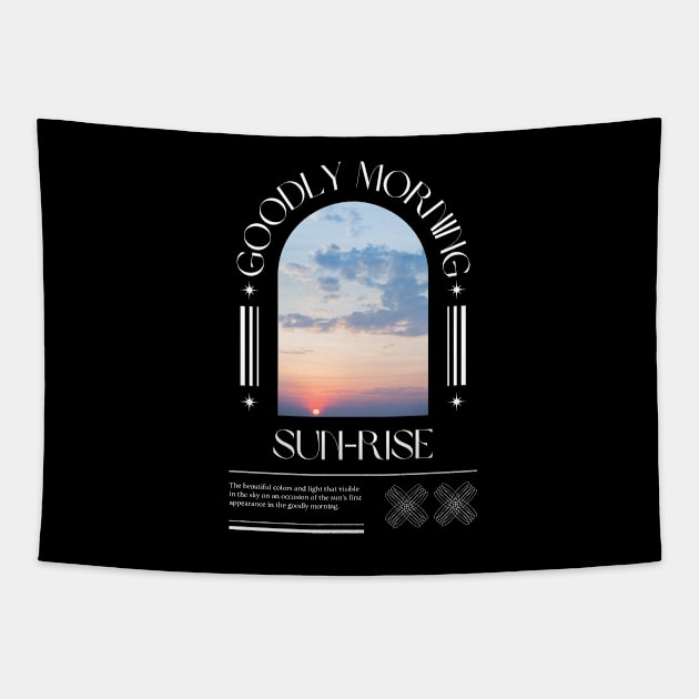 Goodly Morning Sunrise Tapestry by MhyrArt